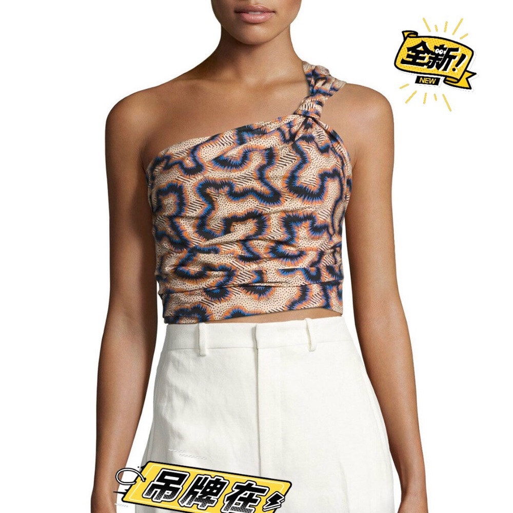Isabel marant Lilia one shoulder crop top